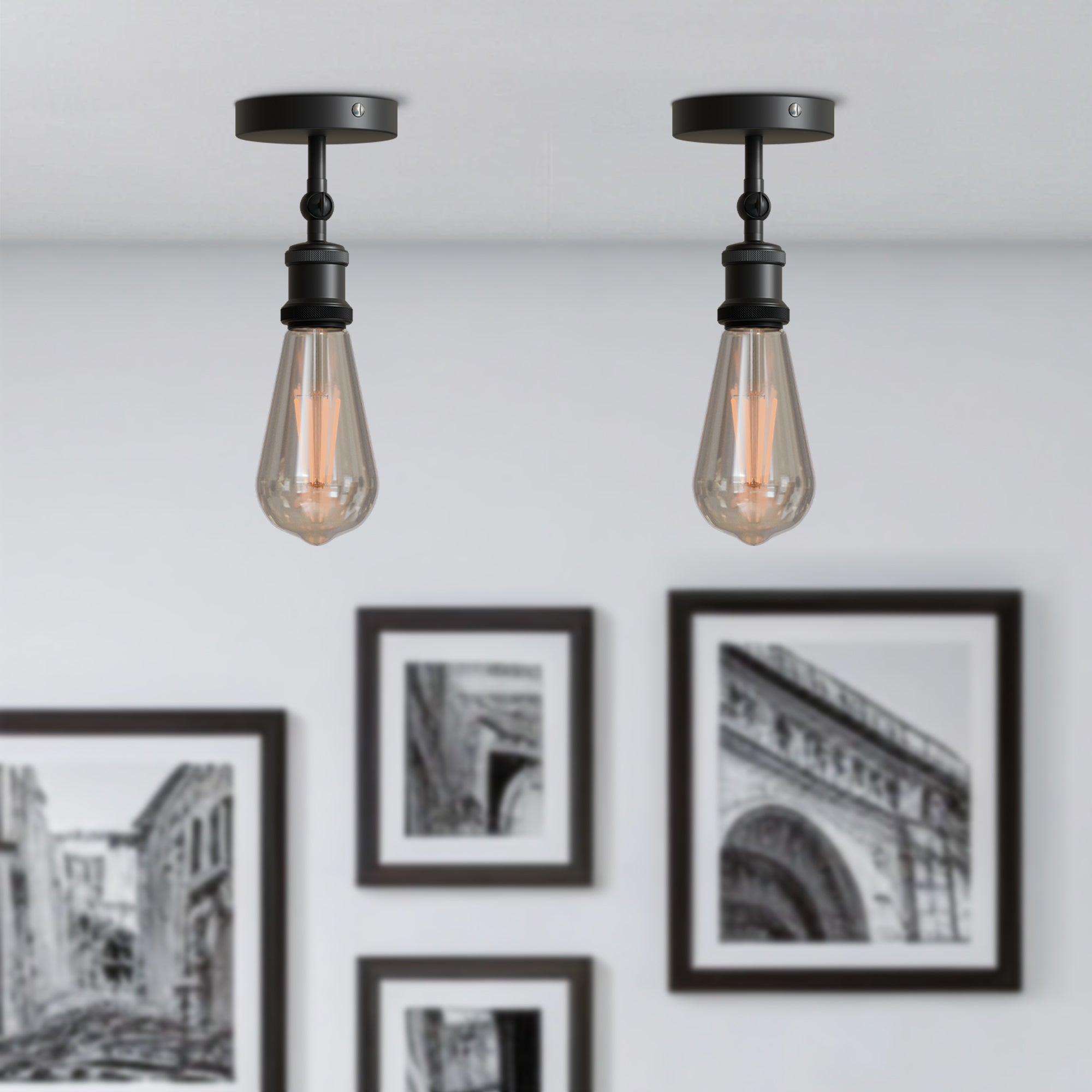 Retro Vintage Industrial Flush Mount Ceiling Light ~6134