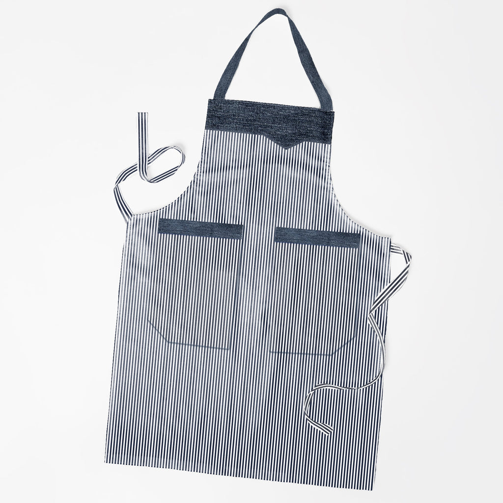 Durable Cotton Double Pocket Chef Apron for Kitchen Baking Gardening Catering