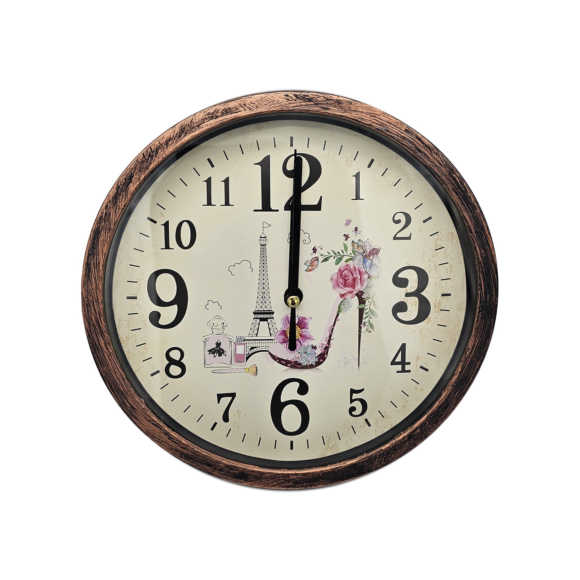 Shabby Chic Patchwork Vintage Home Decor Wall Clock - Rustic Wooden Design