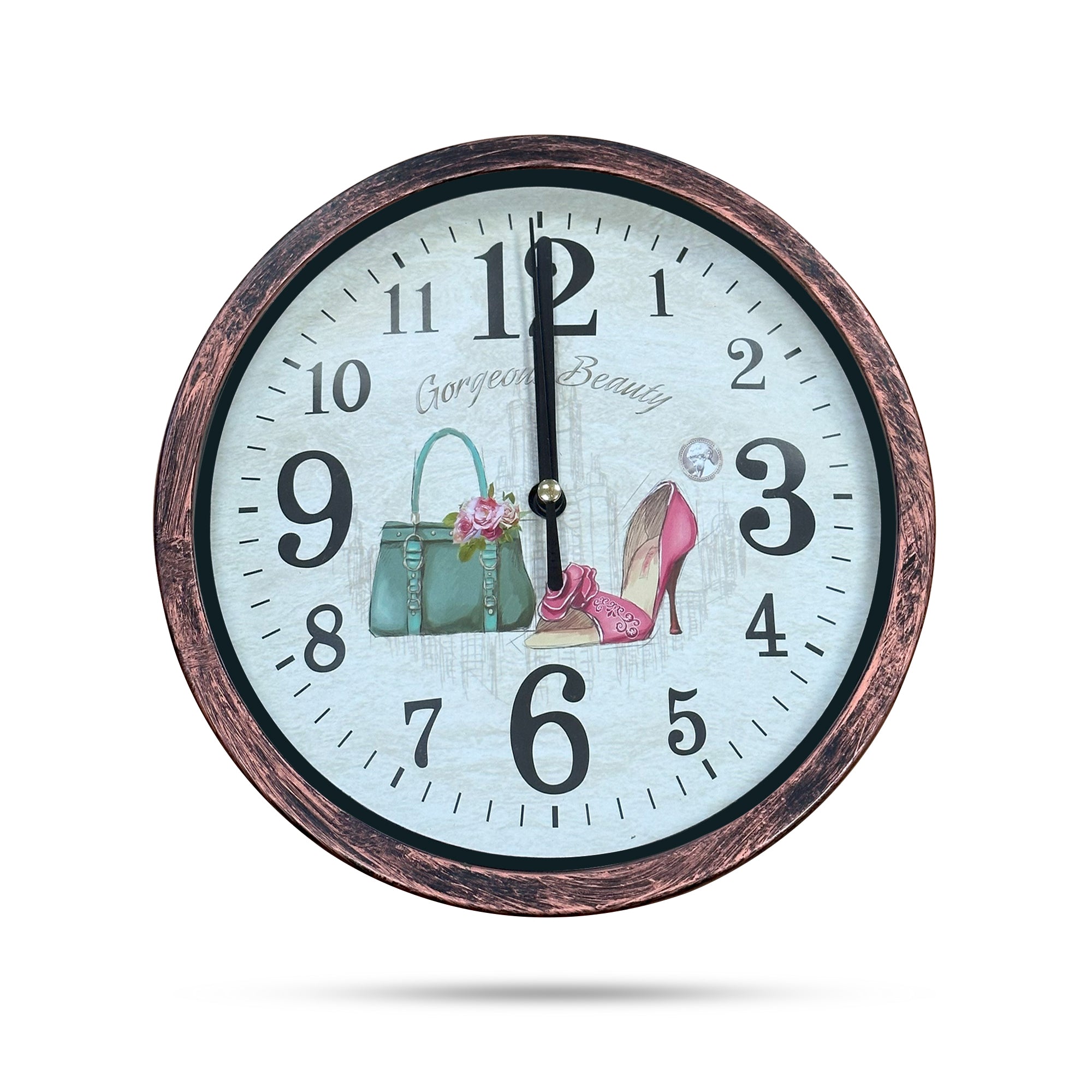Shabby Chic Patchwork Vintage Home Decor Wall Clock - Rustic Wooden Design