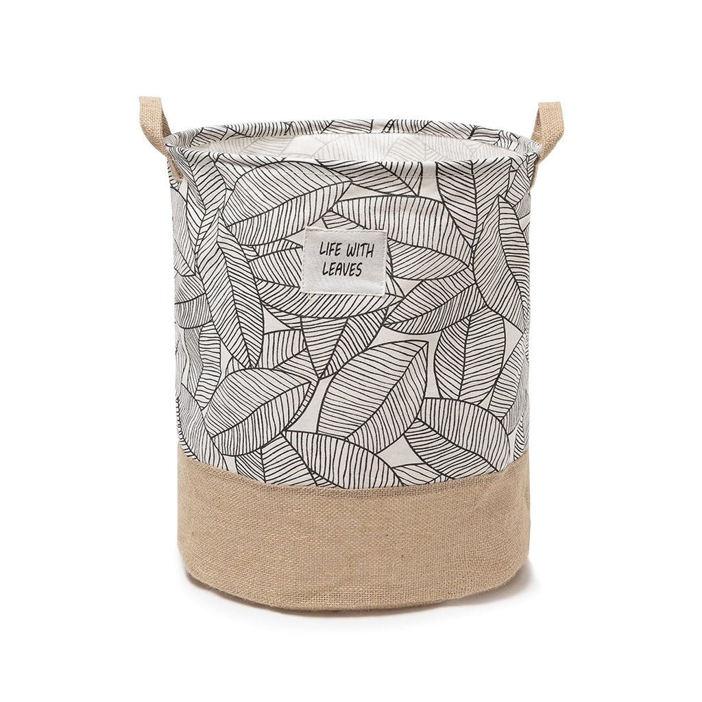 Foldable Cotton Laundry Basket Organizer for Dirty Clothes Storage
