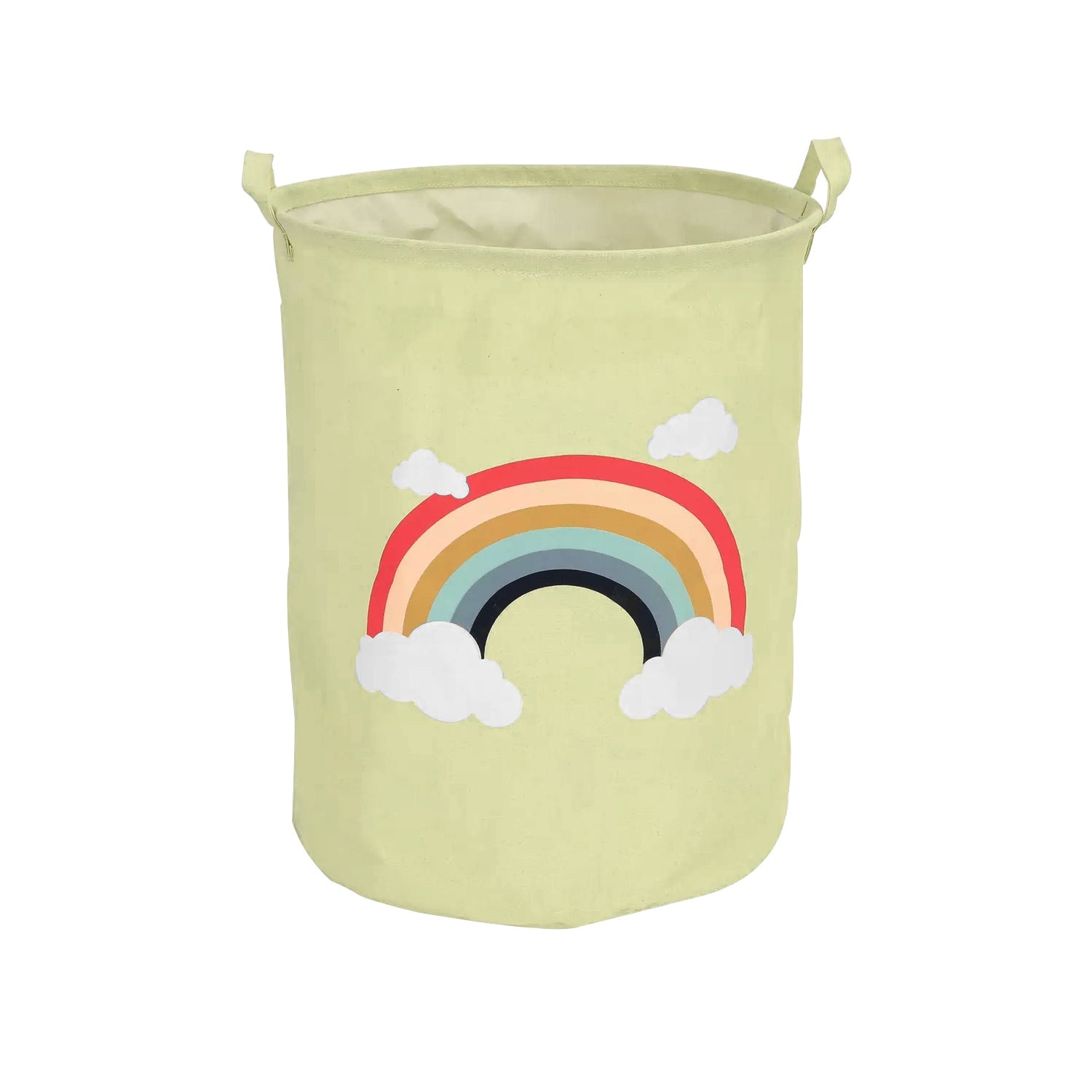 2-Pack Kids' Collapsible Cotton Laundry Hamper, Waterproof Storage Basket, Foldable