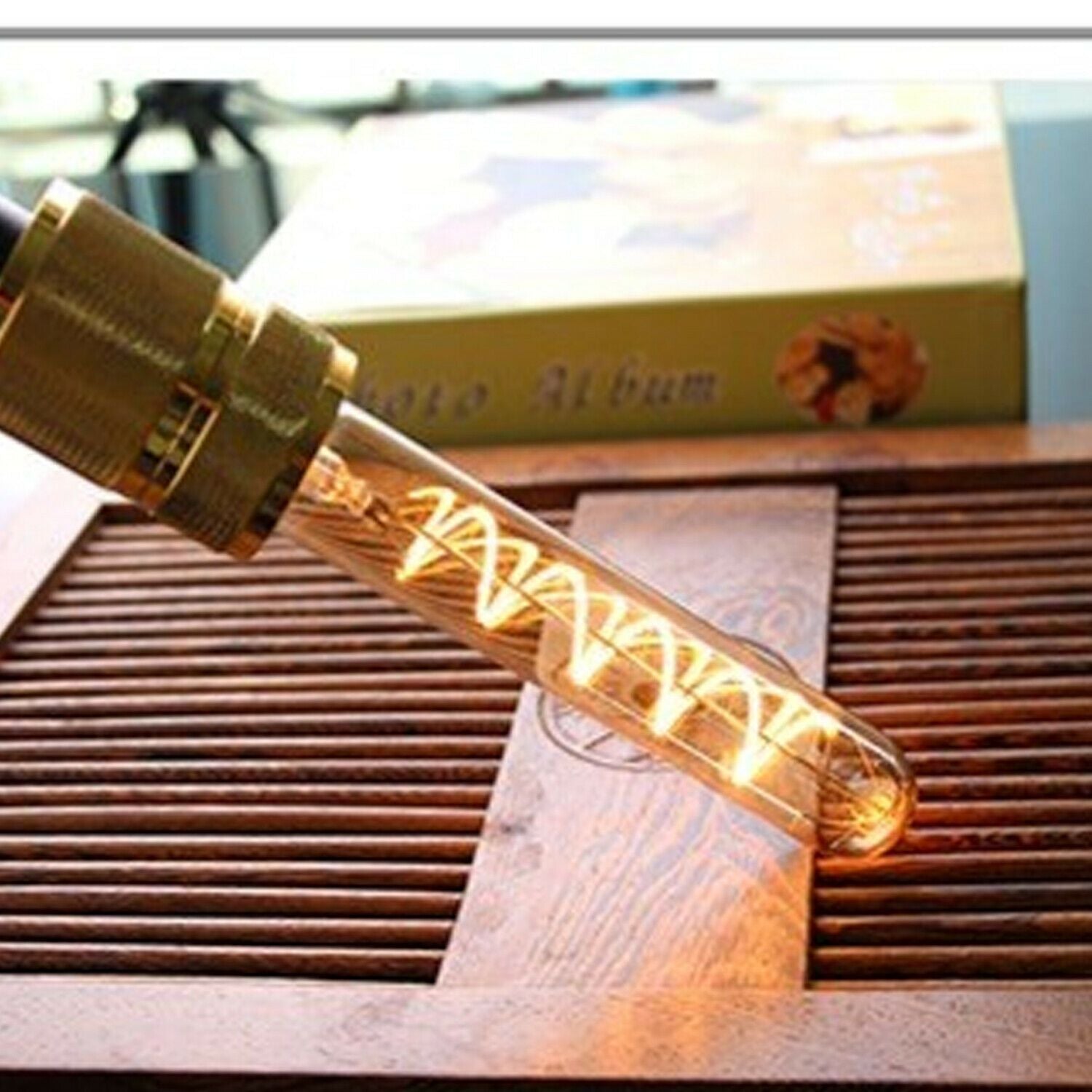 3-Pack E27 T185 LED Filament Bulbs, 4W Retro Warm White Decorative Glass