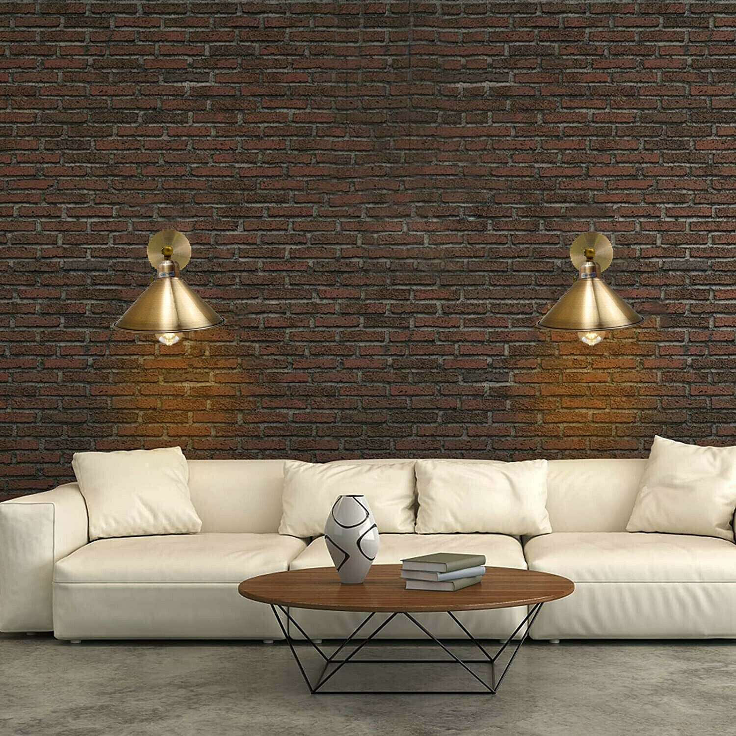 Adjustable Industrial Metal Wall Sconce Flat Shade E27 Light Fixture
