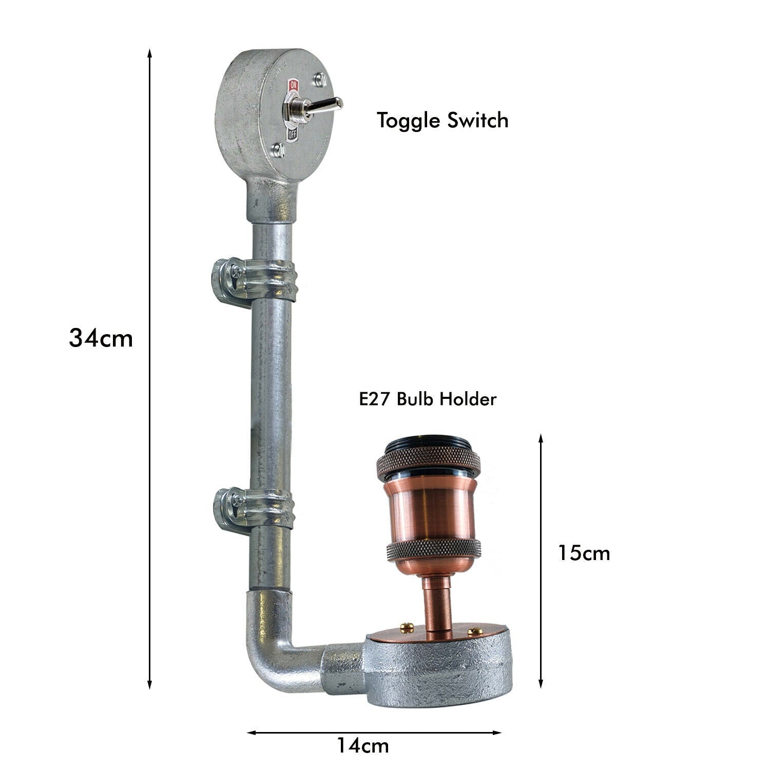 Industrial conduit lighting for modern wall lights~5766