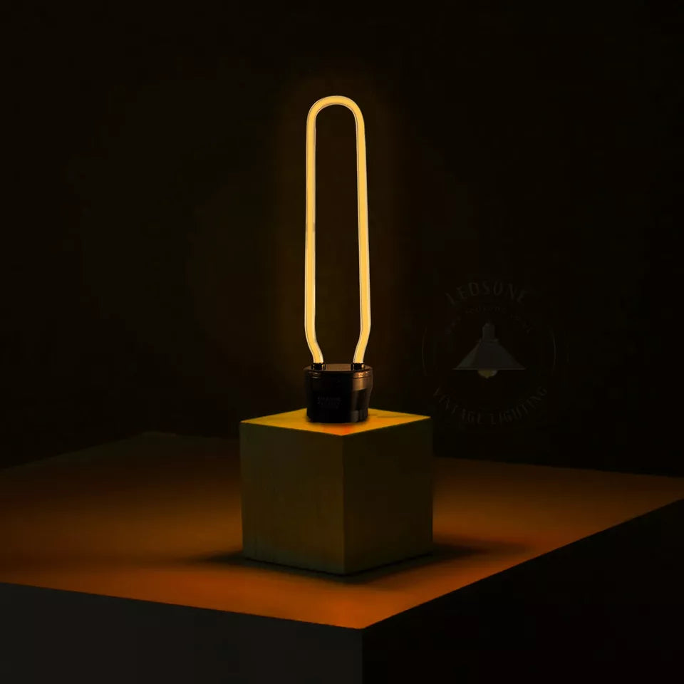 Retro Vintage Edison Flexible LED Filament Light Bulb E27 Warm Yellow Glow