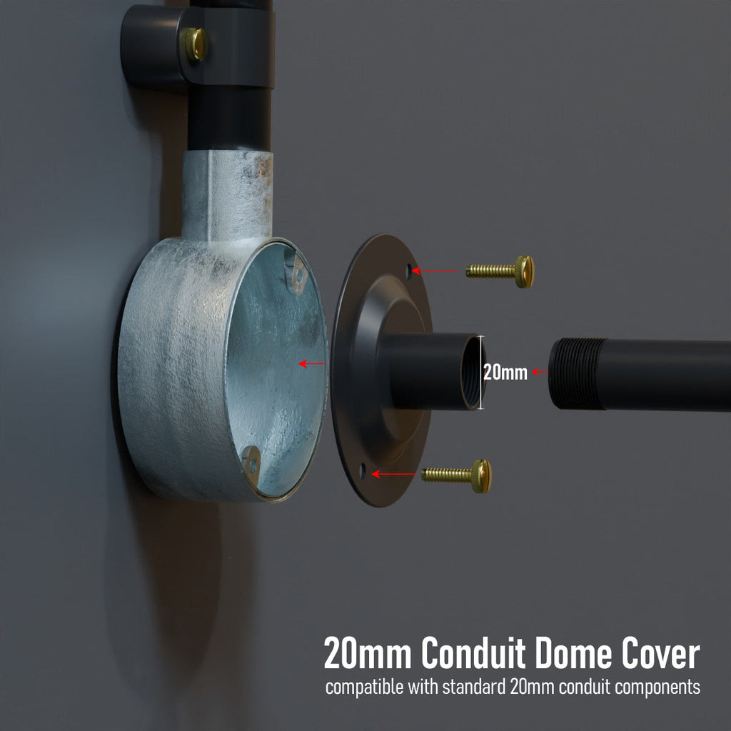 Durable Metal 20mm Conduit Dome Cover Fitting - Electrical Lighting Protection