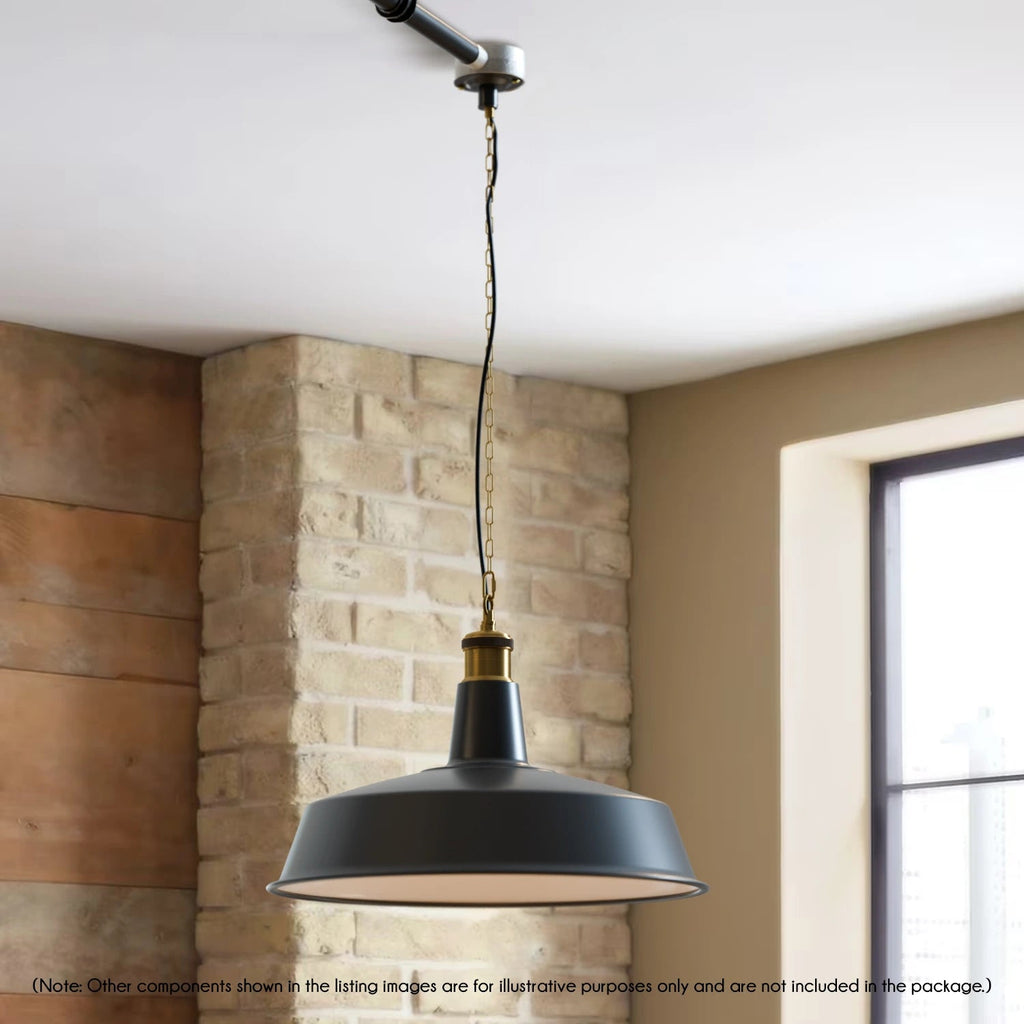 Black Metal Ceiling E27 Conduit Pendant Light Kit -5647