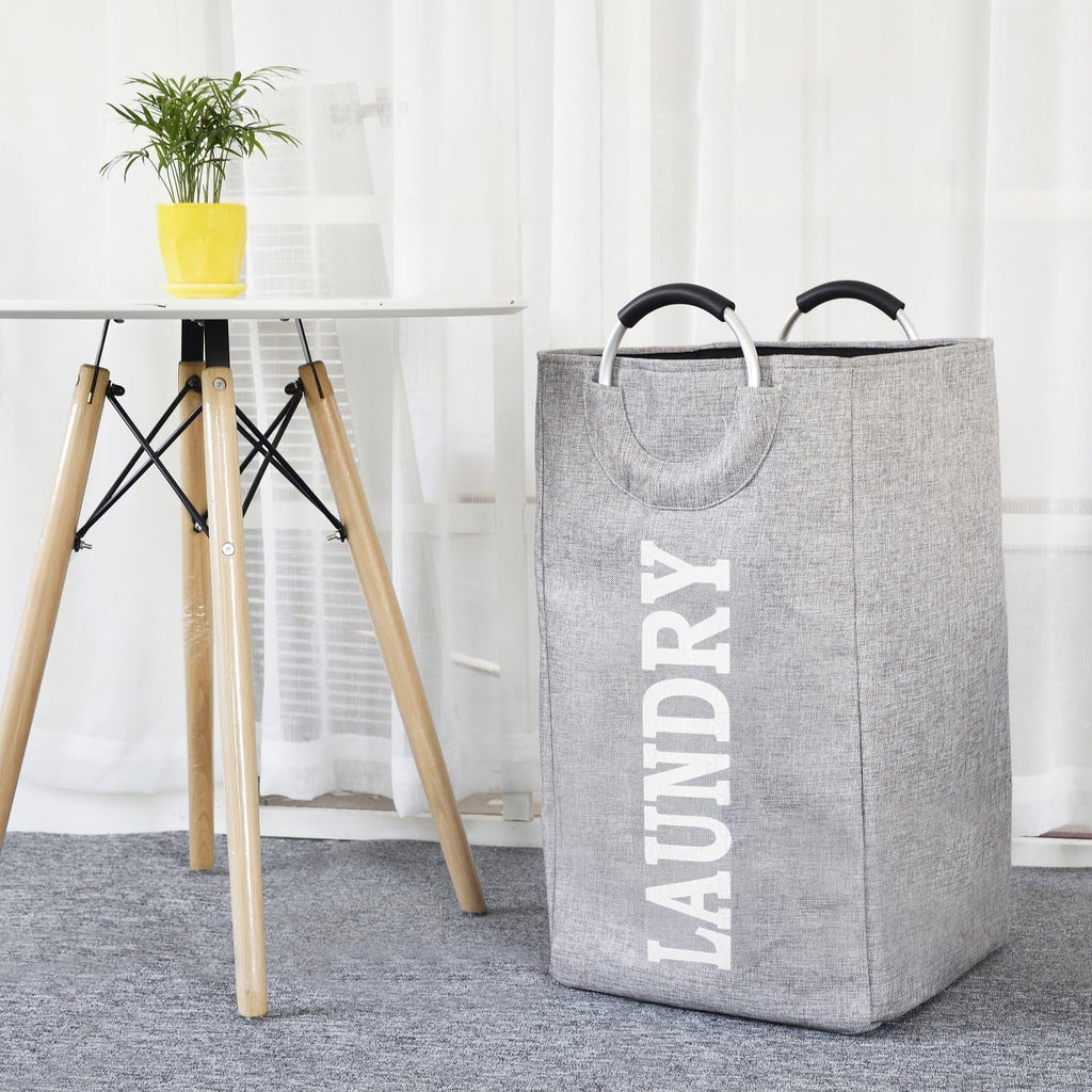 Heavy-Duty Foldable Fabric Laundry Bag with Sturdy Aluminum Handles