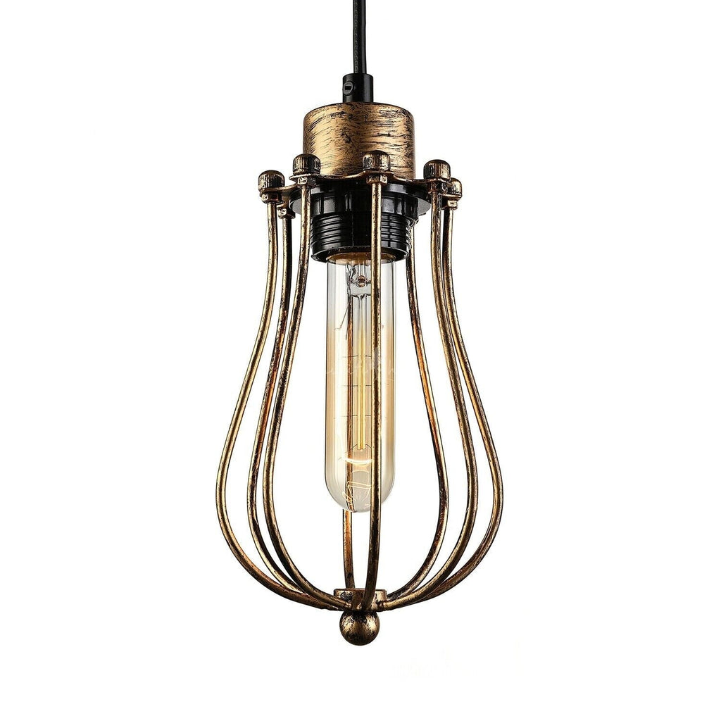 Chic Industrial 3-Light Cage Pendant Chandelier for Kitchen Island Dining