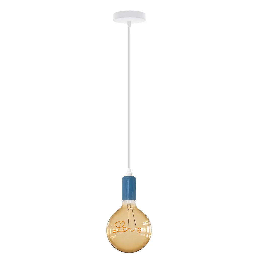 Industrial E27 Colourful Suspended Pendant Light Fitting Home Kit