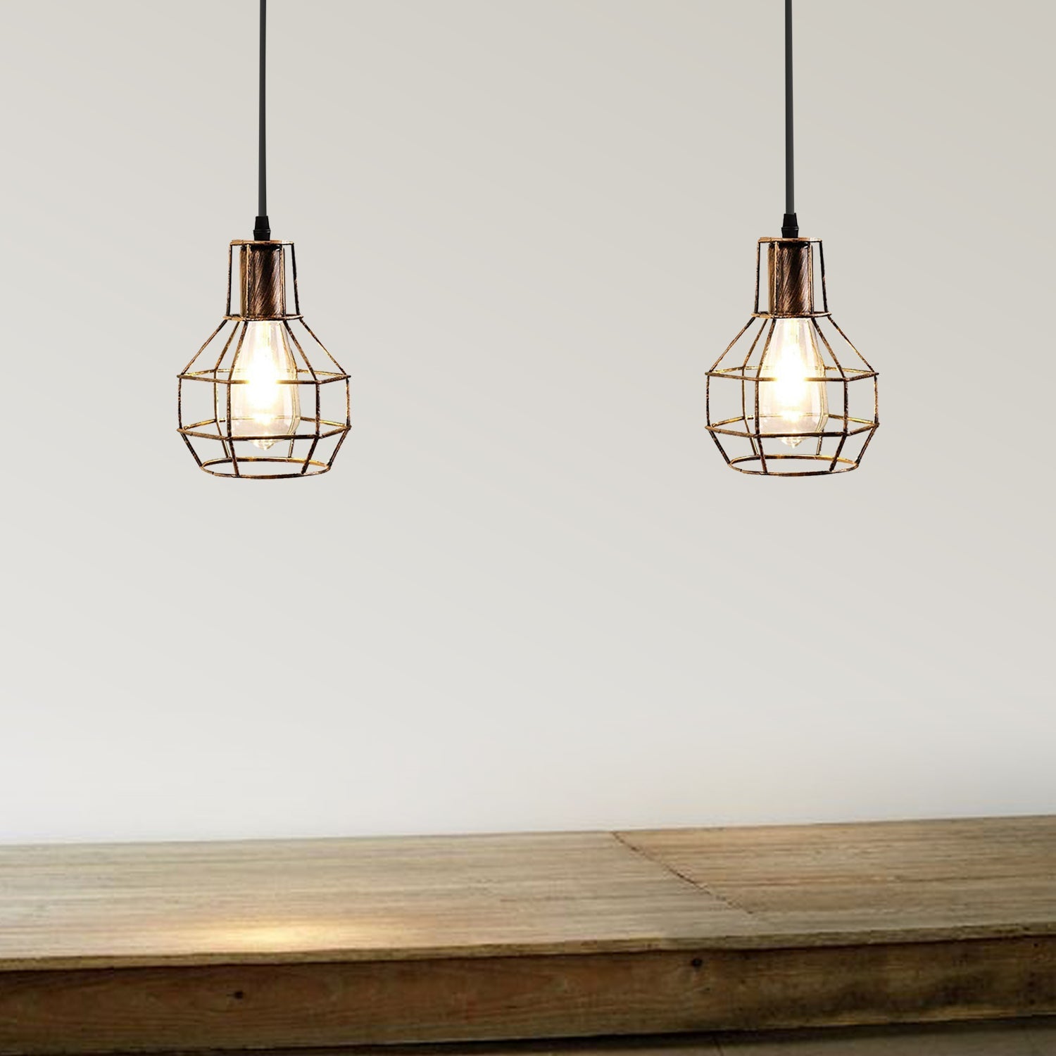 Retro Industrial Nest Cage Indoor Ceiling Hanging Pendant Light ~3490