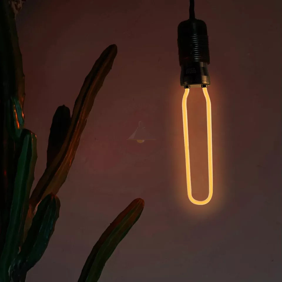 Retro Vintage Edison Flexible LED Filament Light Bulb E27 Warm Yellow Glow