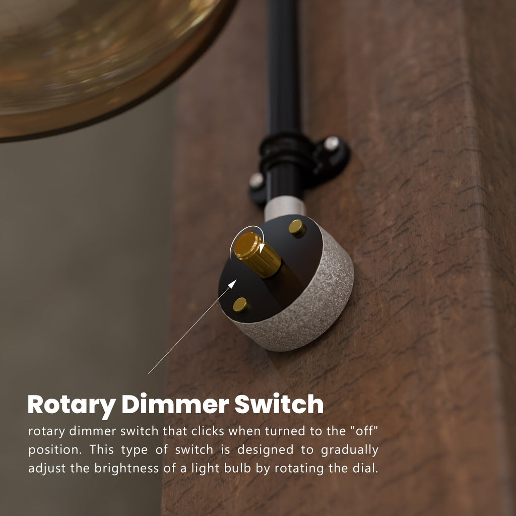 Industrial 20mm Conduit Pipe Wall mounted kit with Amber Glass Shade ~6123