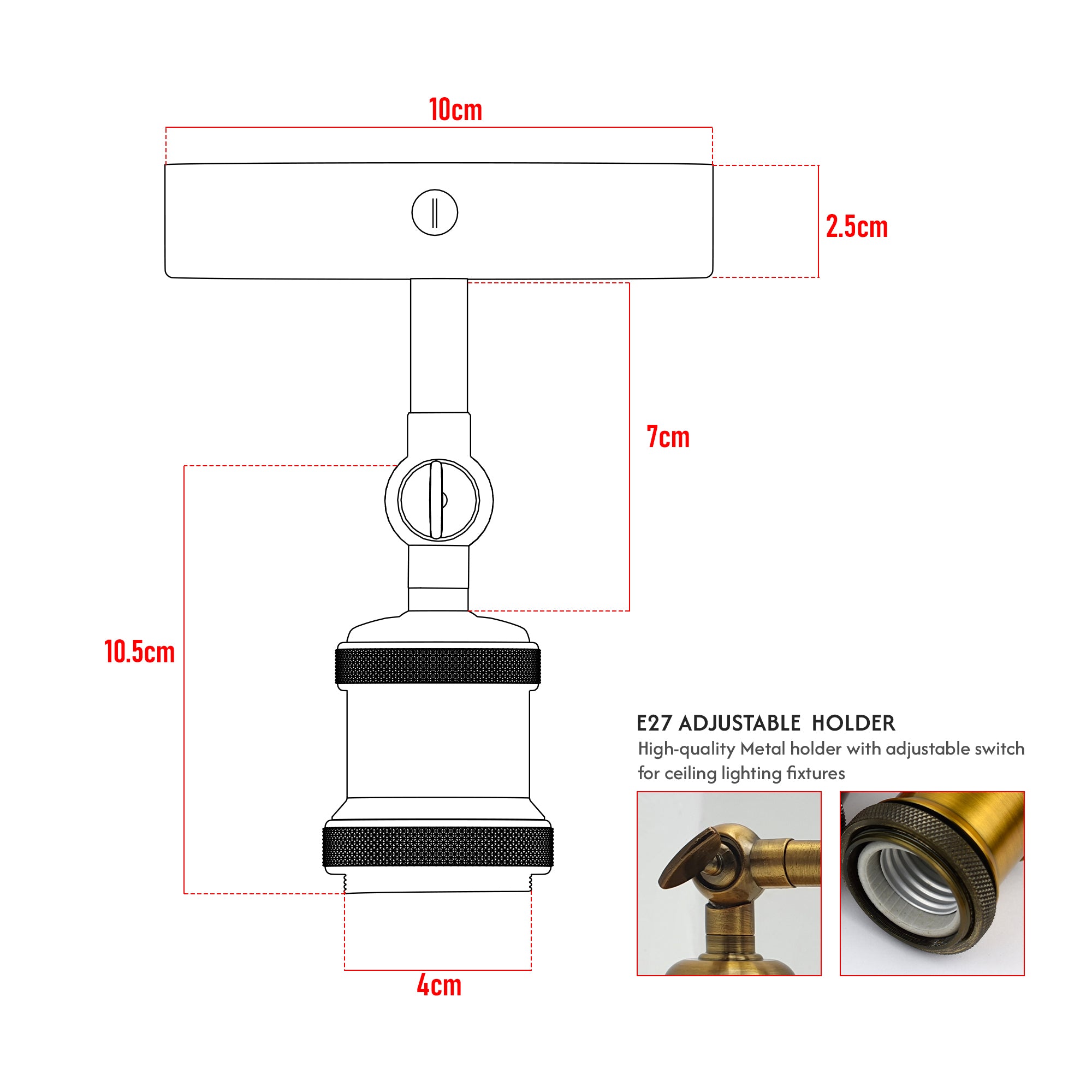 Retro Vintage Industrial Flush Mount Ceiling Light ~6134