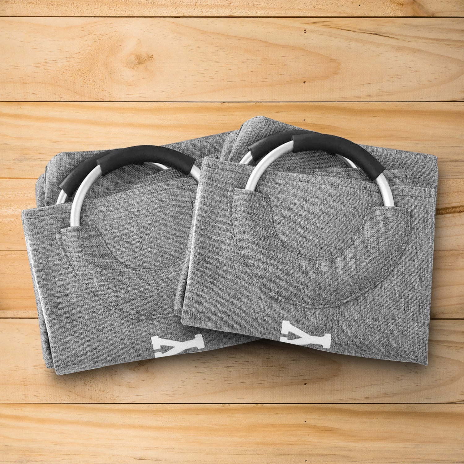 Heavy-Duty Collapsible Fabric Laundry Bag with Sturdy Aluminum Handles