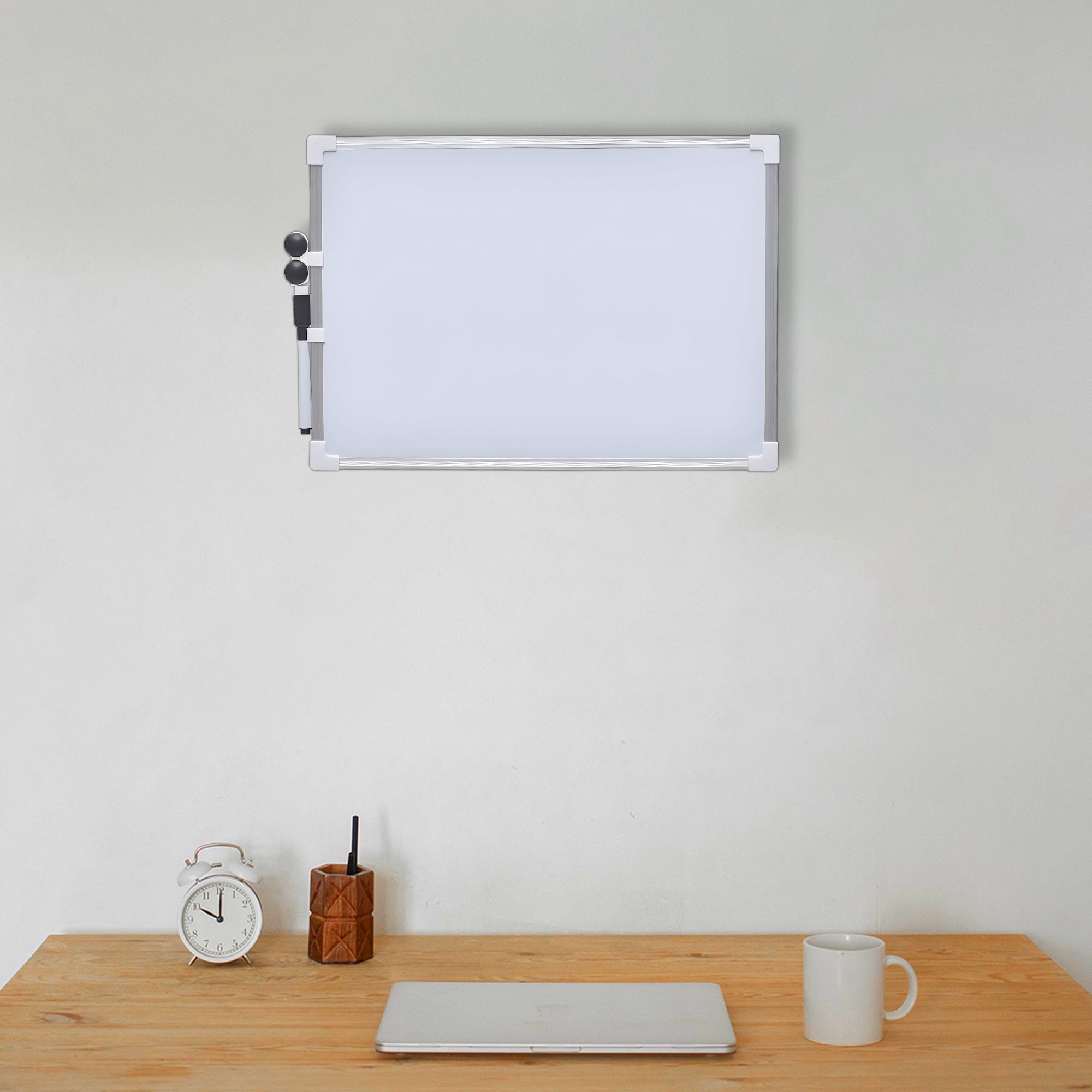 Magnetic Dry Erase White Board for Home Office School, Aluminum Frame