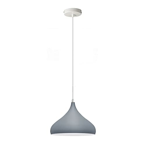 Industrial Vintage Metal Dome Pendant Light Fixture, Dimmable E27 Base Ceiling Lamp