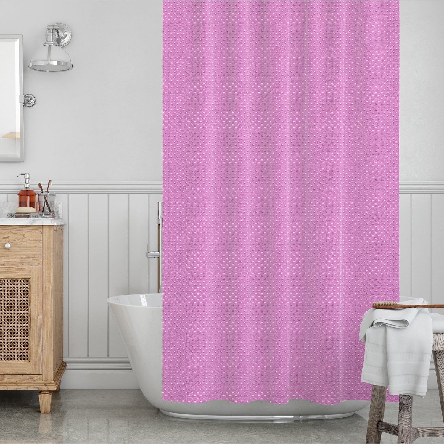 Durable EVA Mould Proof Waterproof Shower Curtain for Modern Bathtub Bathroom
