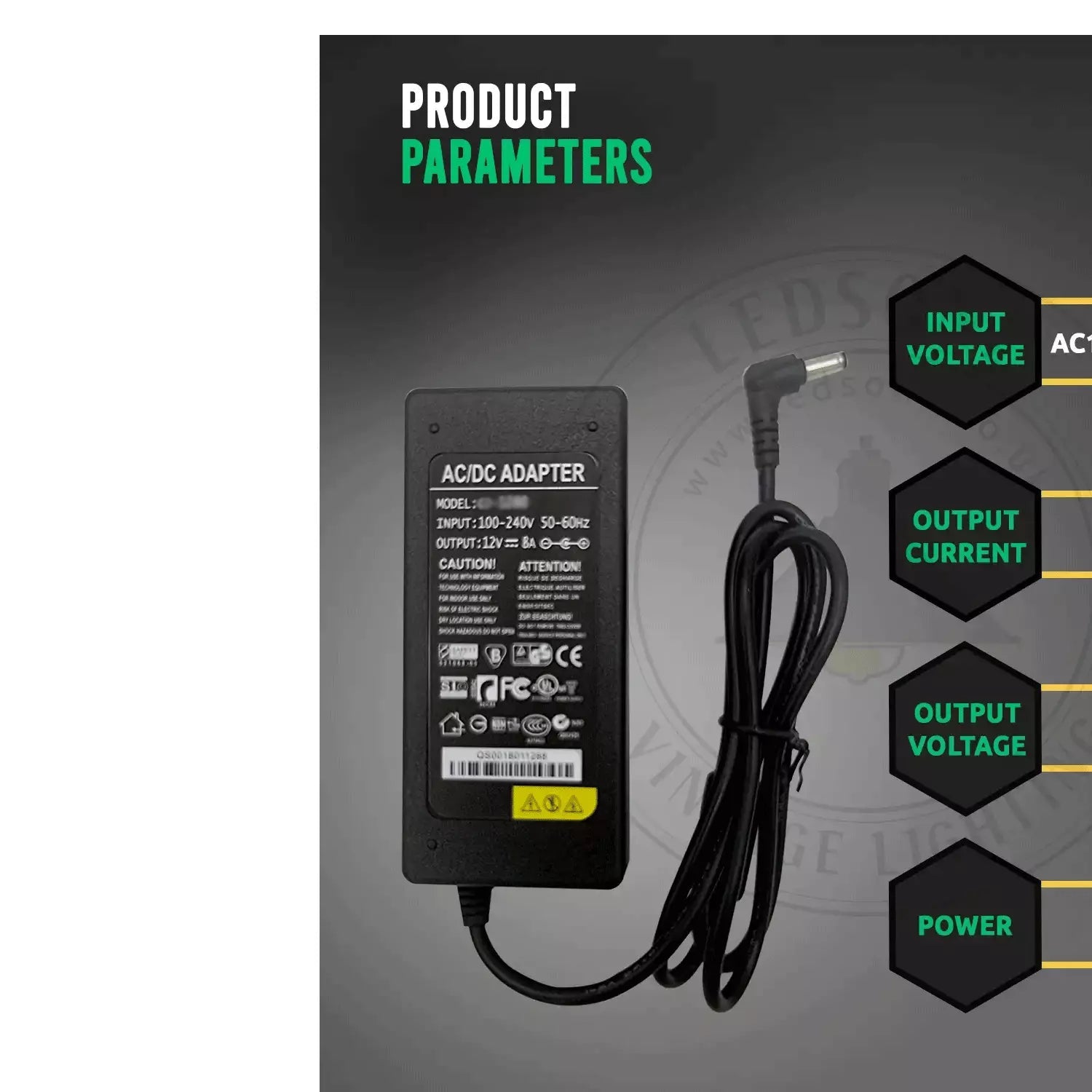 12V CCTV Power Adapter & 2/4/8 Splitter 1A PSU Connector ~6022