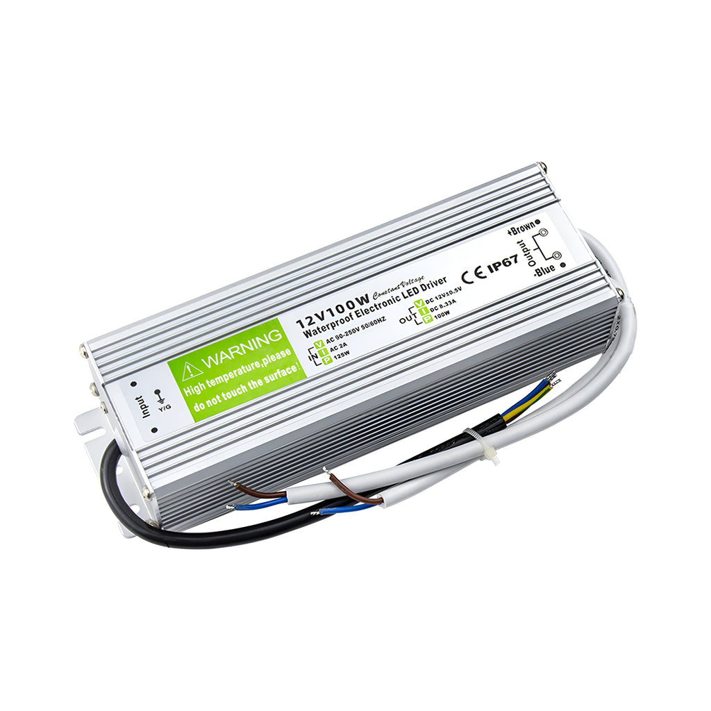 IP67 Waterproof DC 12V 100W LED Power Supply Driver Outdoor Transformer