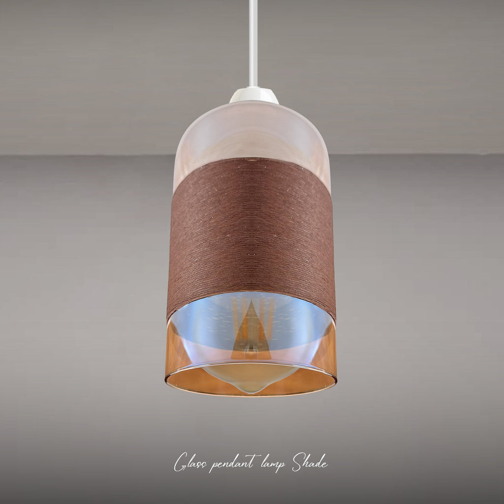 Elegant Floral Glass Pendant Lamp Shade, Easy Fit, Modern Decorative Chrome Finish