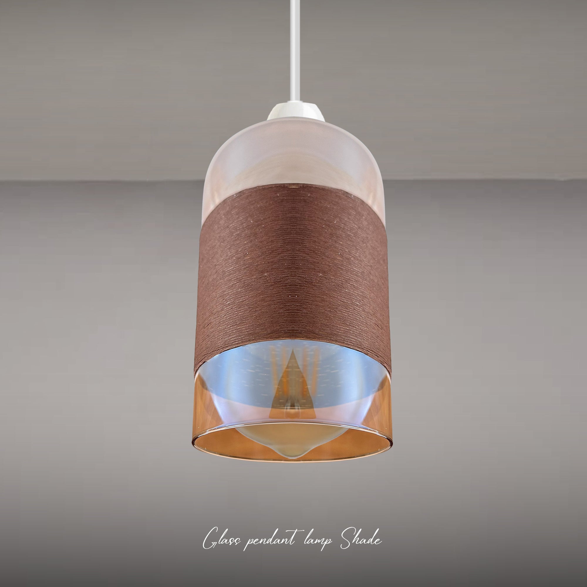 Elegant Floral Glass Pendant Lamp Shade, Easy Fit, Modern Decorative Chrome Finish
