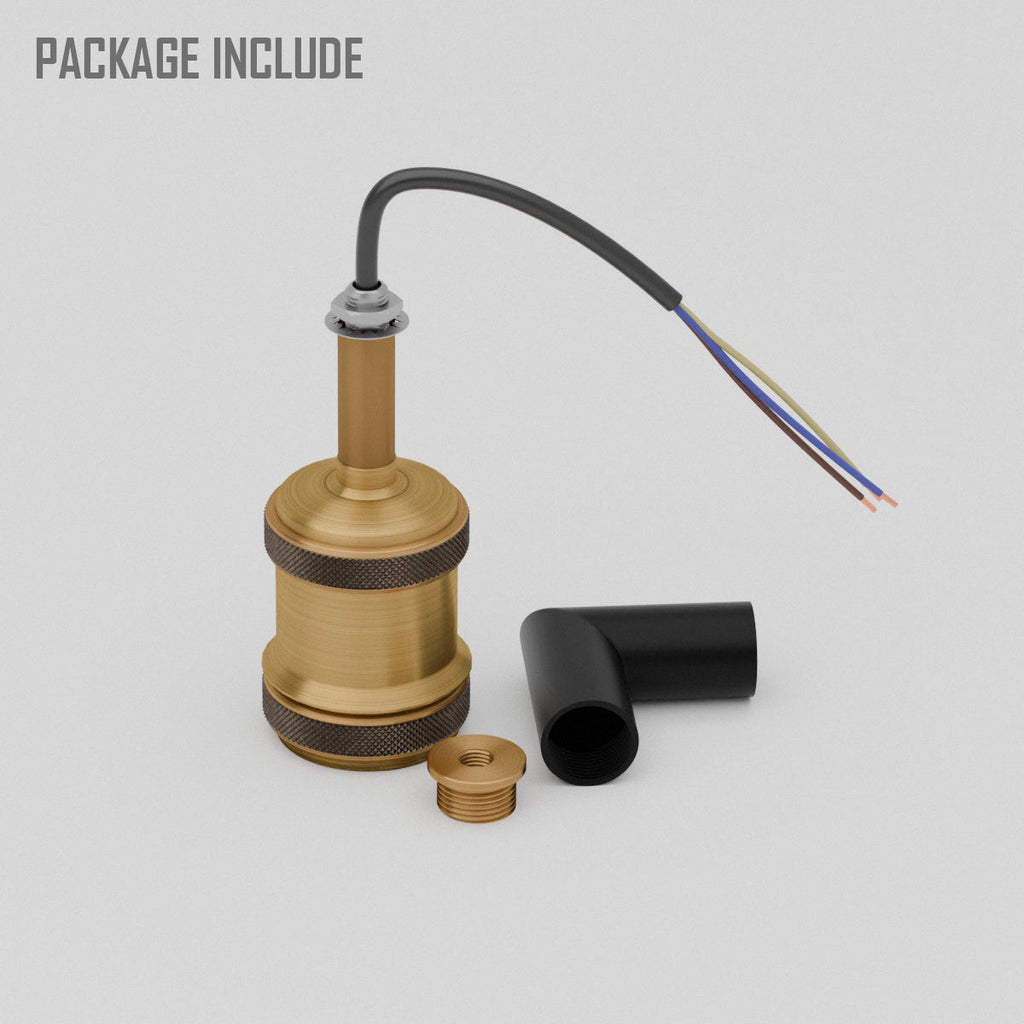 Adjustable Metal Conduit L & T Connectors E27 Arm Holder Lighting Kit