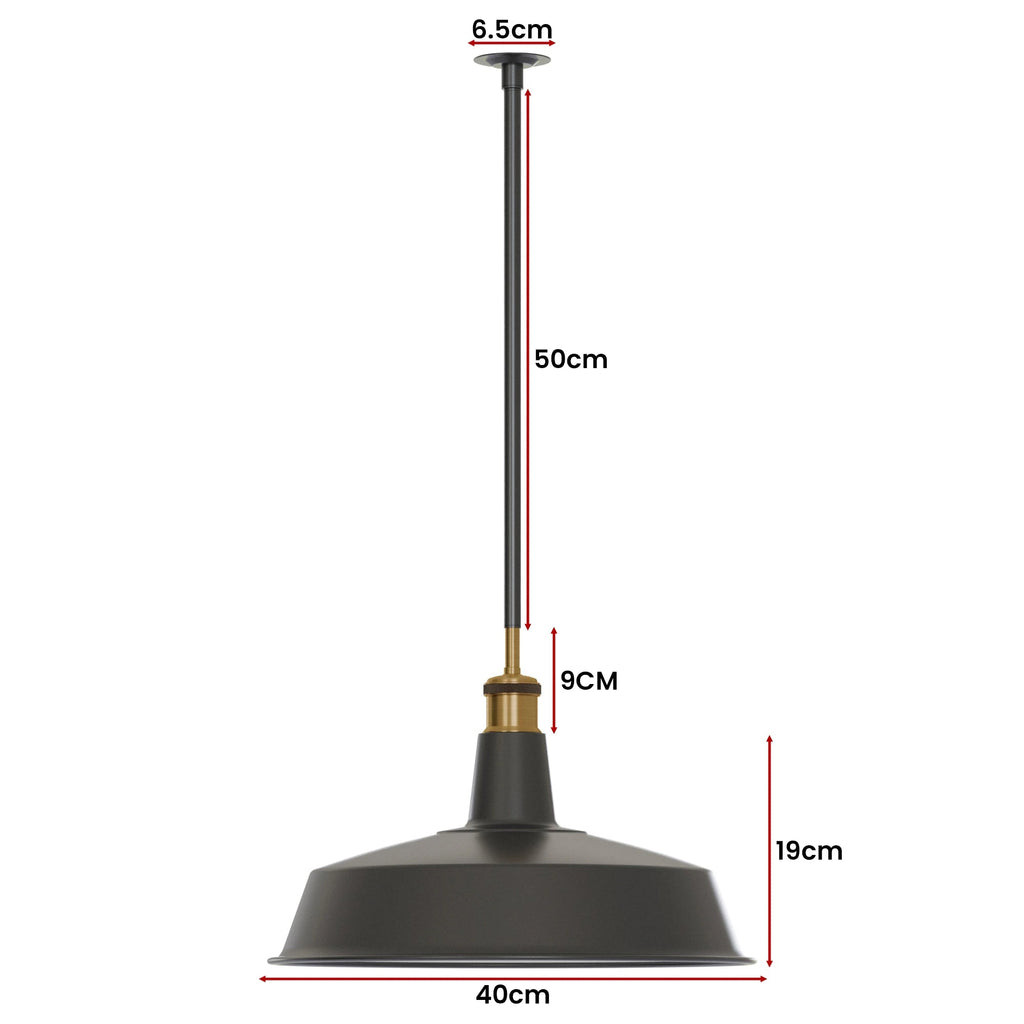 Black Metal Ceiling E27 Conduit Pendant Light Kit -5647