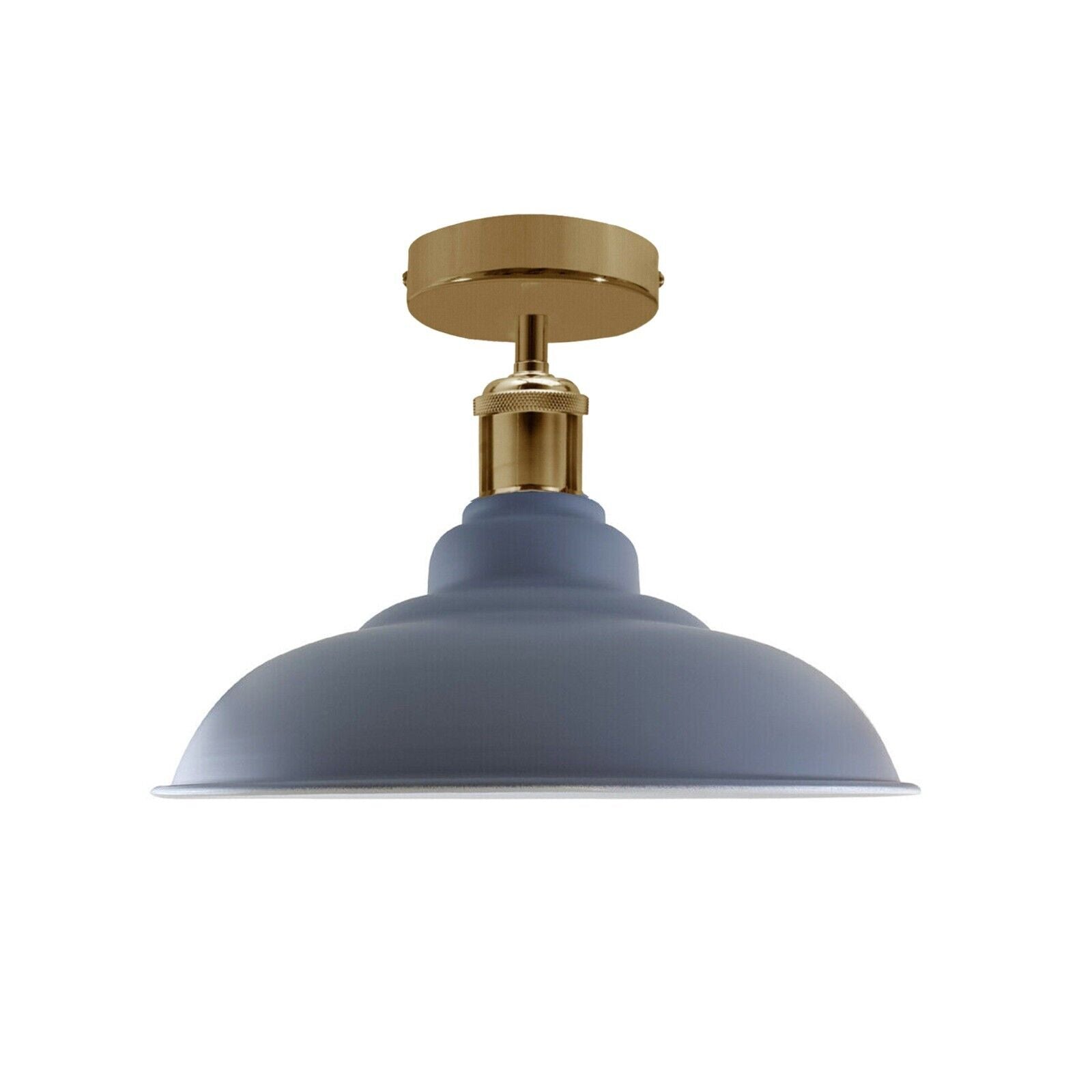 Modern Grey Semi Flush Mount Ceiling Light Fixture with E27 Base