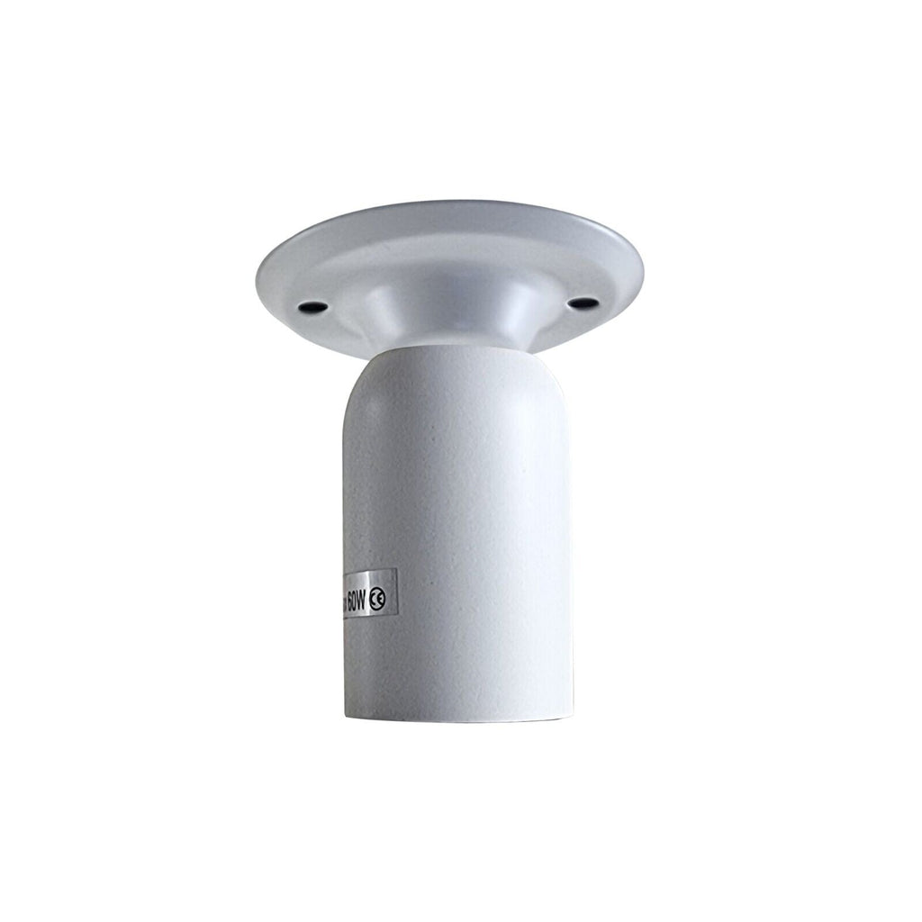 Industrial Vintage Retro White Semi-Flush Ceiling Mount Light E27 Holder