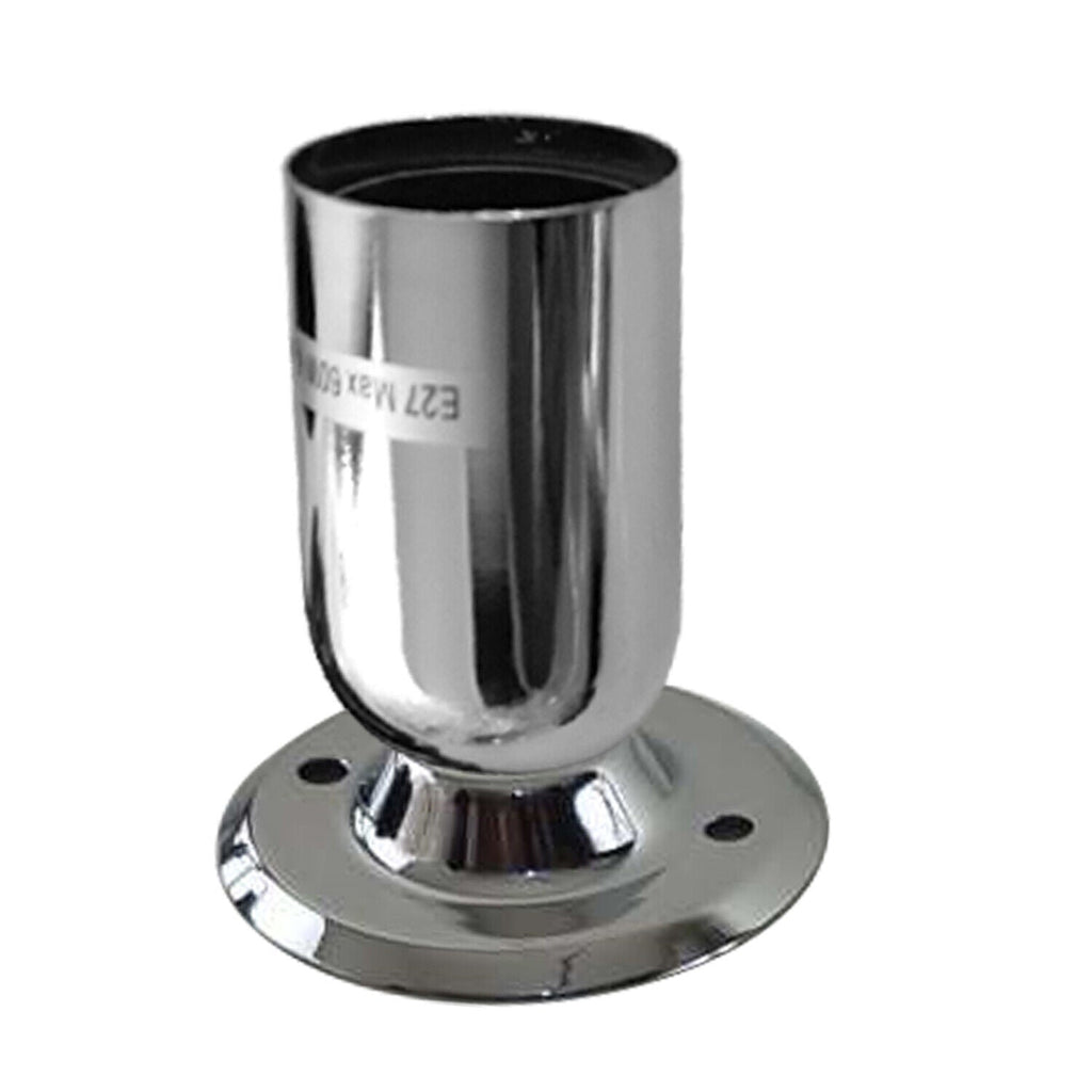 Industrial Vintage Chrome Semi-Flush Mount Ceiling Light E27 Holder Modern Retro Fixture