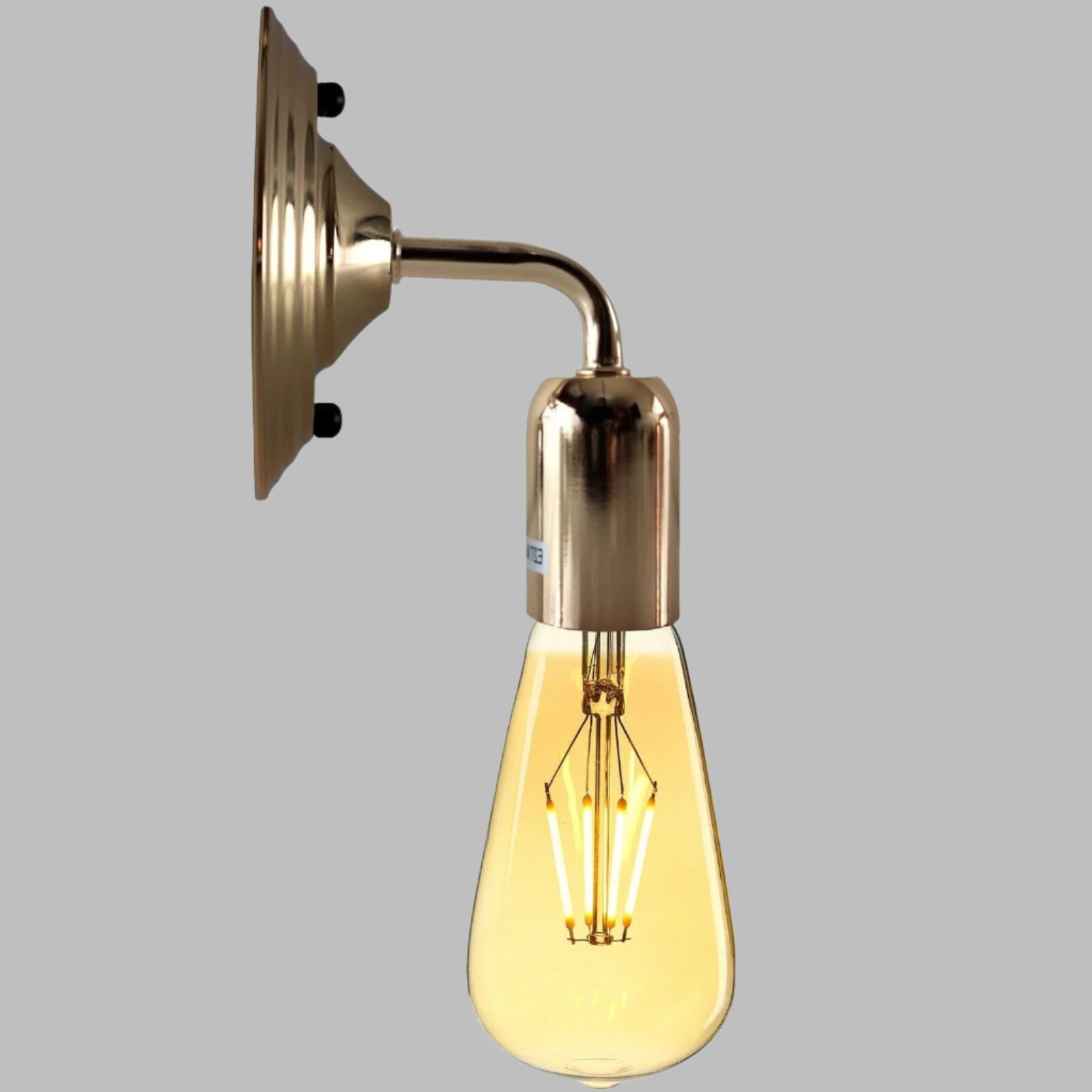 Chic Industrial Vintage French Gold Wall Sconce Light: Polished Retro Fixture