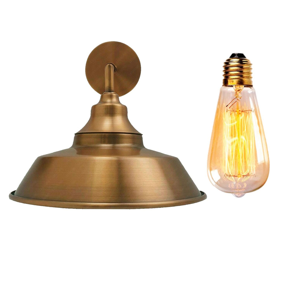 Elegant Vintage Industrial Metal Wall Sconce Lamp with E27 Edison Bulb