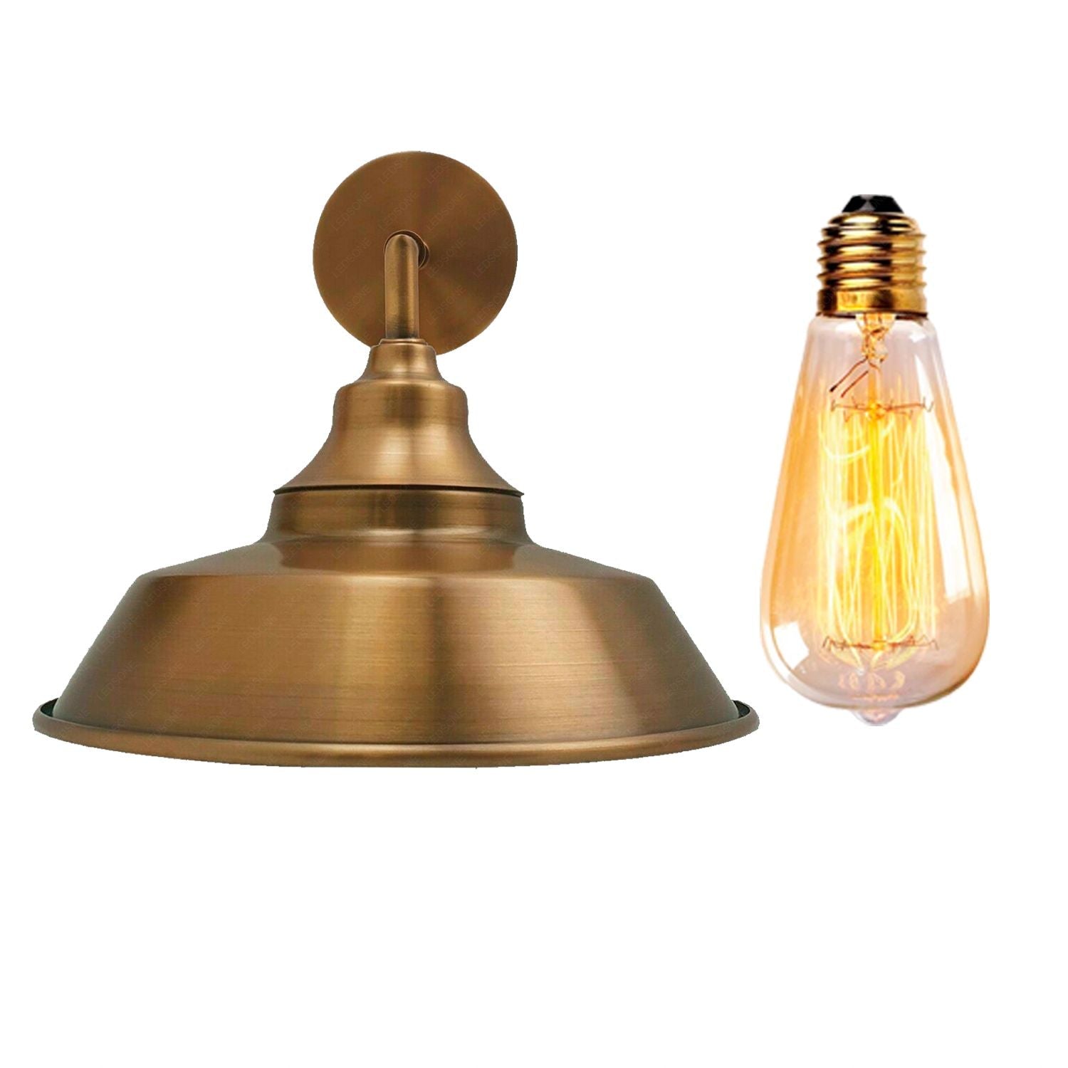 Elegant Vintage Industrial Metal Wall Sconce Lamp with E27 Edison Bulb