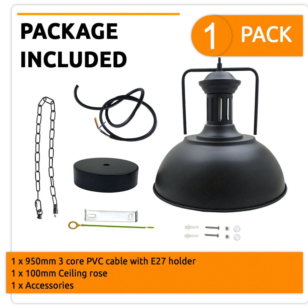 Modern Industrial Matt Black Hanging Chain Pendant Light Fixture for Kitchen Island