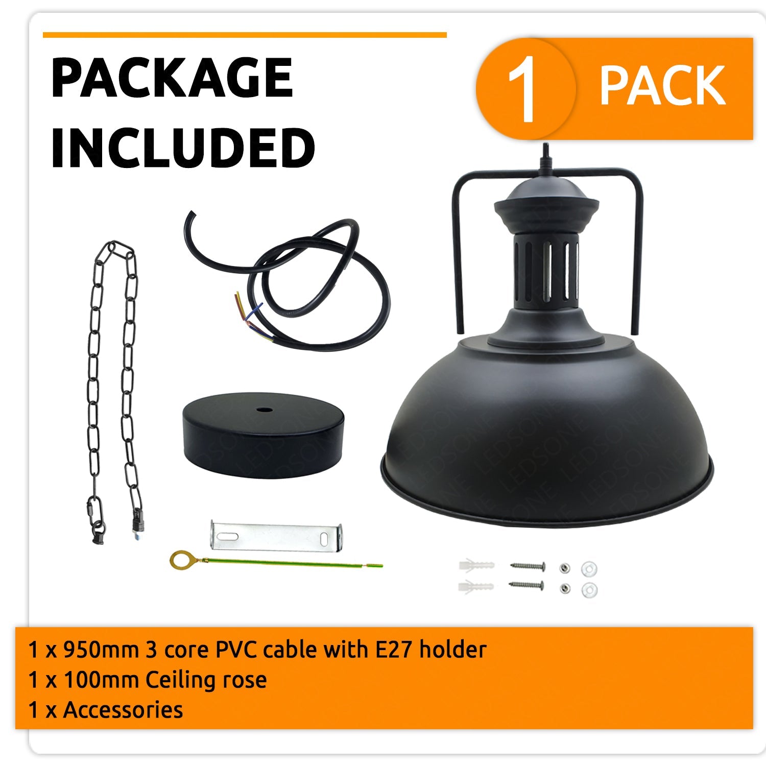 Modern Industrial Matt Black Hanging Chain Pendant Light Fixture for Kitchen Island