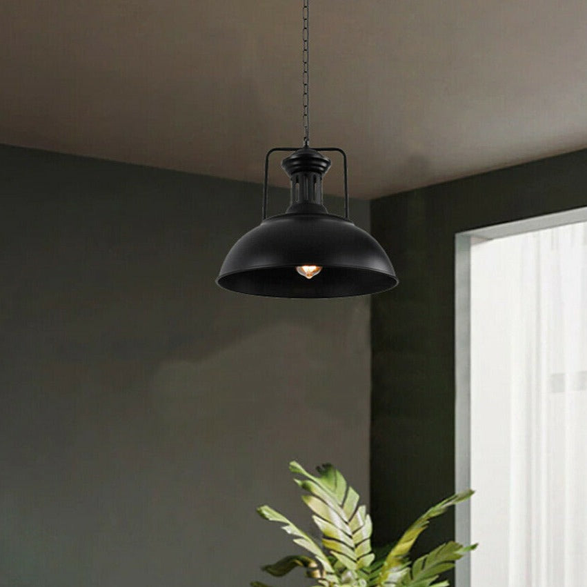 Modern Industrial Matt Black Hanging Chain Pendant Light Fixture for Kitchen Island