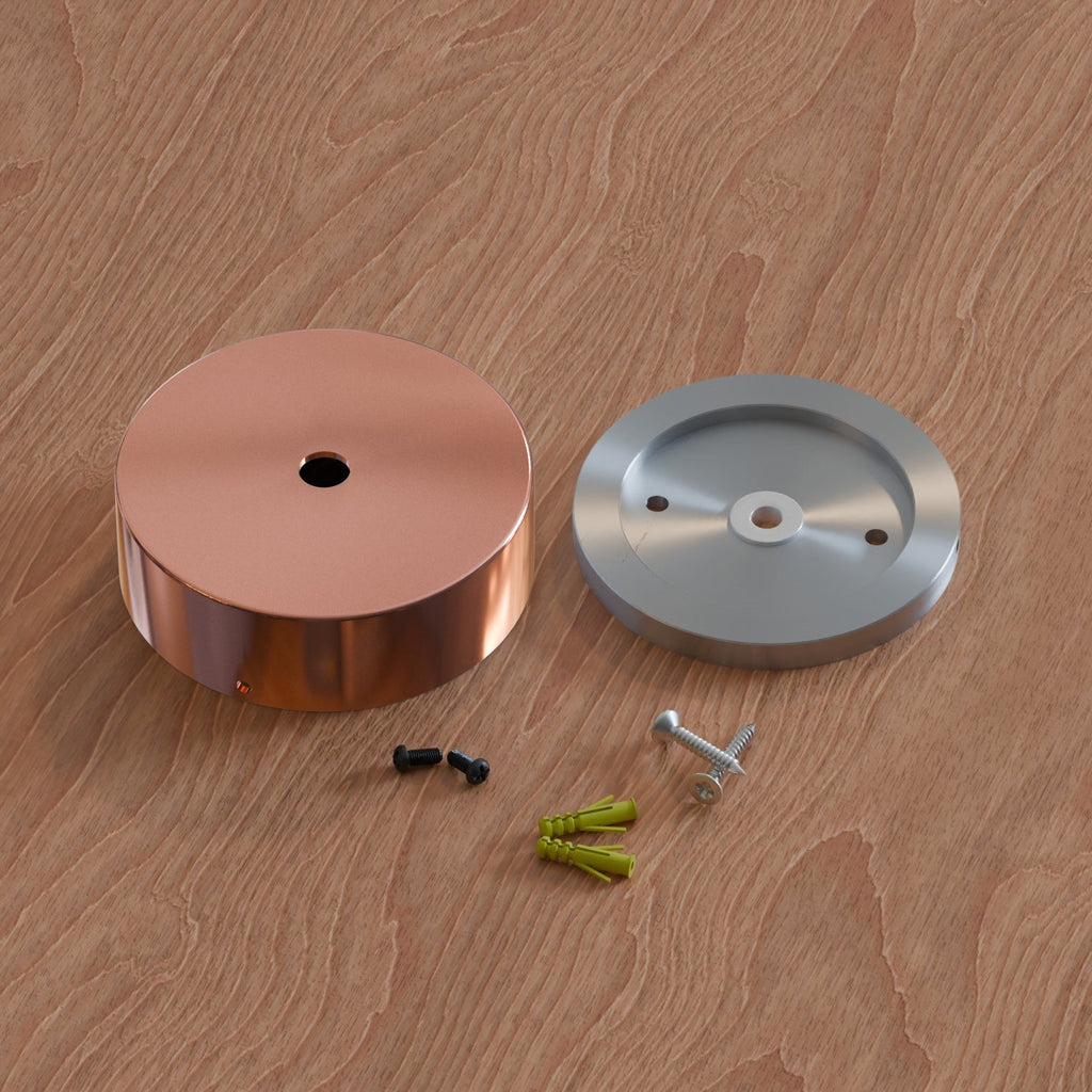 80mm Metal Rainproof Single Outlet Ceiling Rose for Outdoor Use