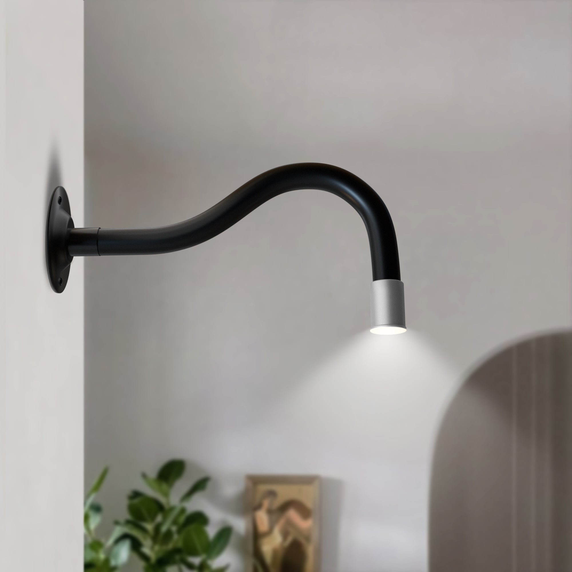 Metal 20mm Swan Neck Conduit Pipe Fitting for Industrial Lighting