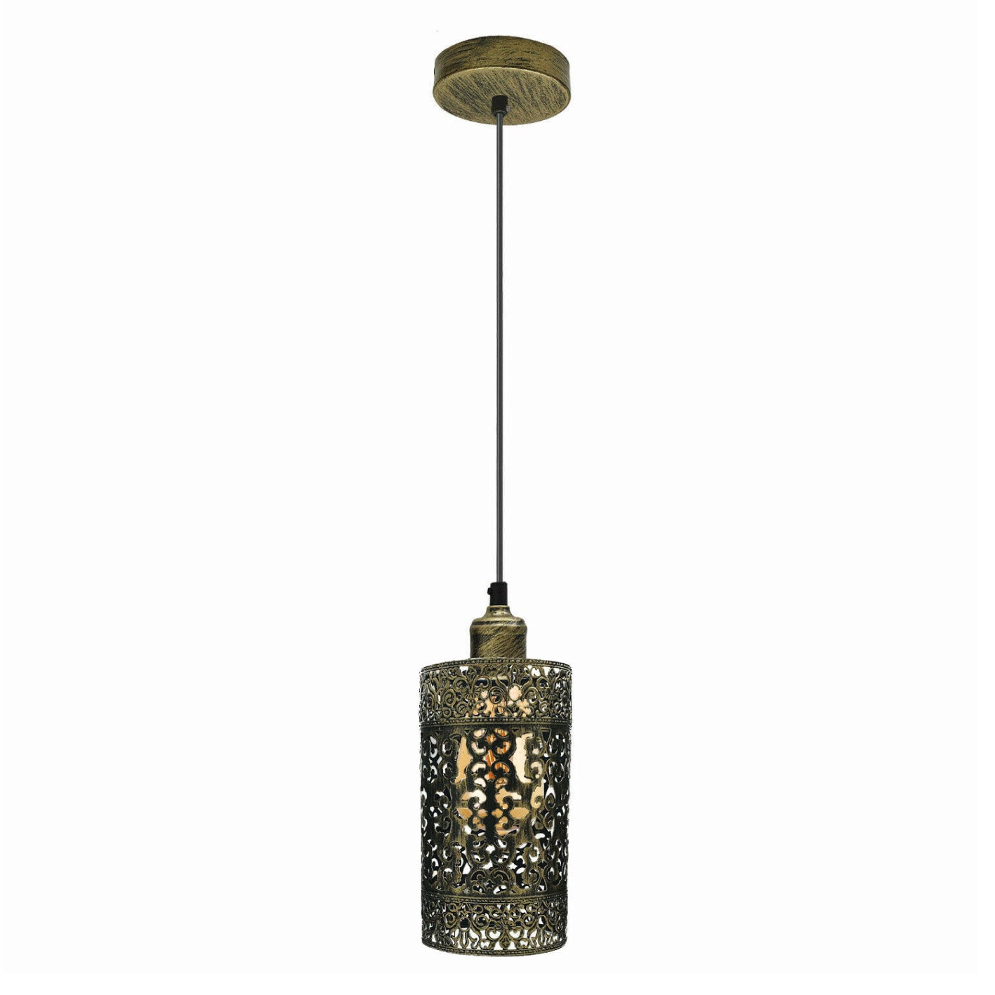 Industrial Vintage Adjustable Metal Cage Pendant Light Fixture for Modern Homes
