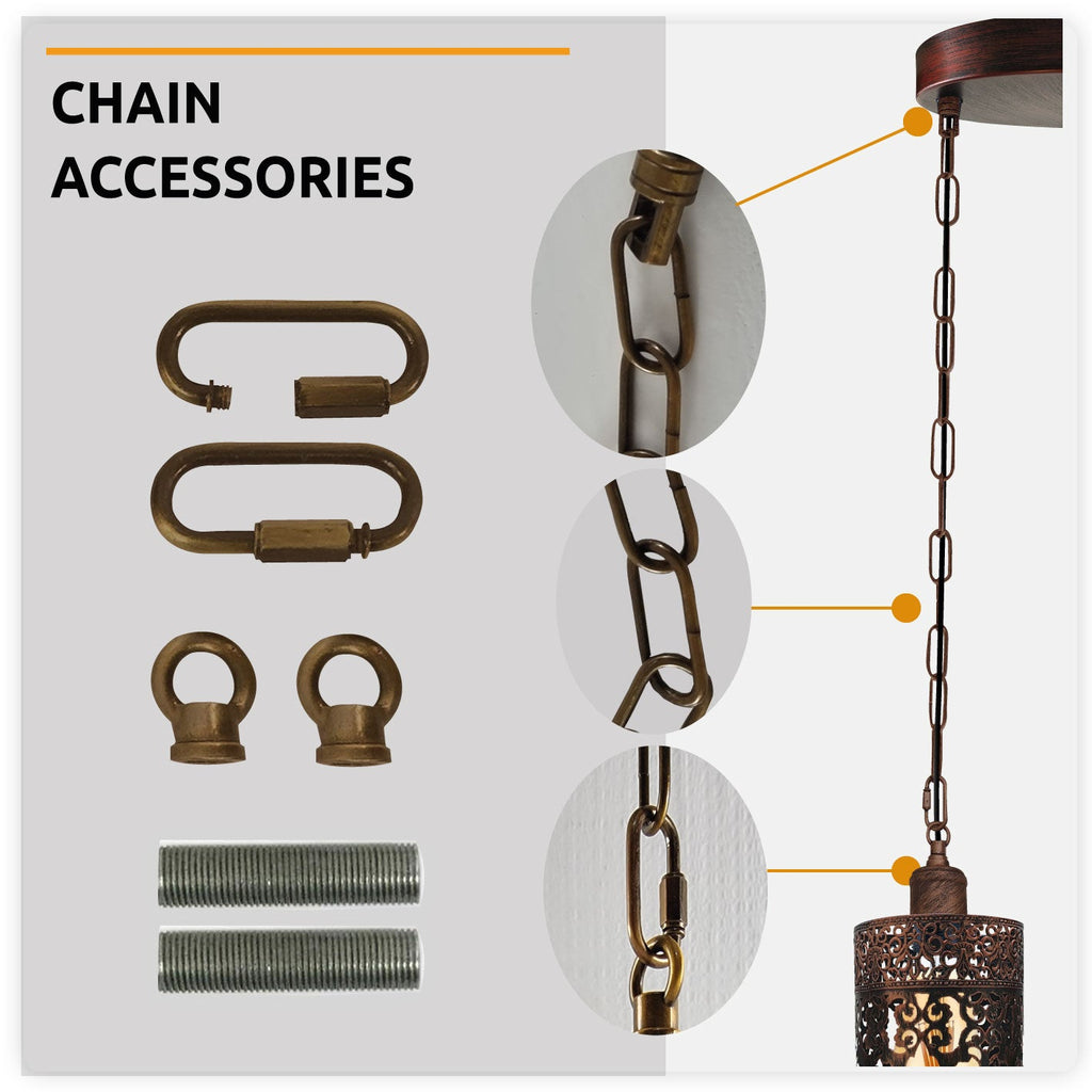 Modern 3-Way Industrial Pendant Light Fixture with Metal Barrel Cages