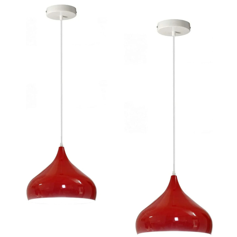 Industrial Vintage Metal Dome Pendant Light Fixture, Dimmable E27 Base Ceiling Lamp