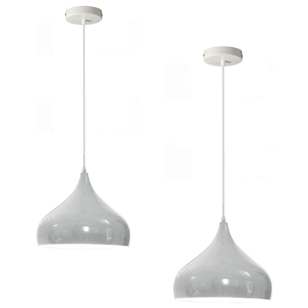 Industrial Vintage Metal Dome Pendant Light Fixture, Dimmable E27 Base Ceiling Lamp