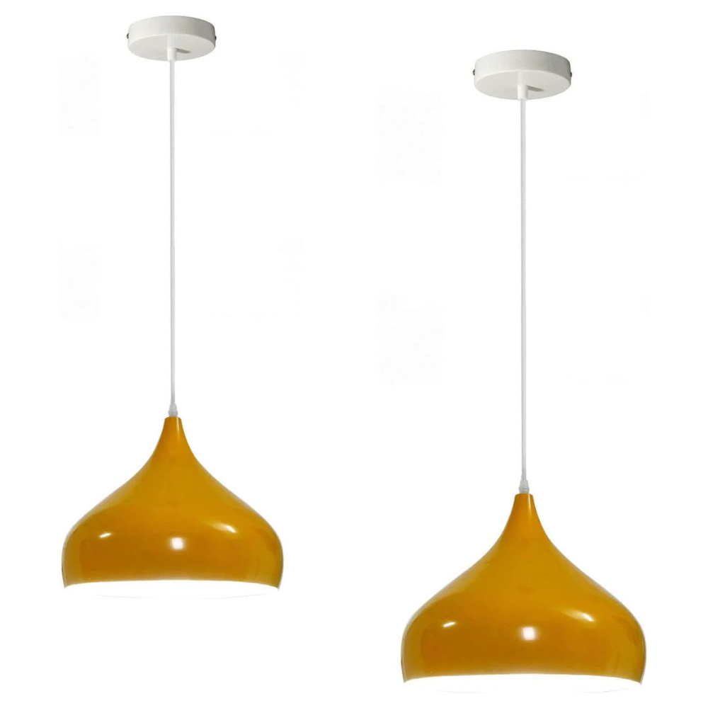 Industrial Vintage Metal Dome Pendant Light Fixture, Dimmable E27 Base Ceiling Lamp