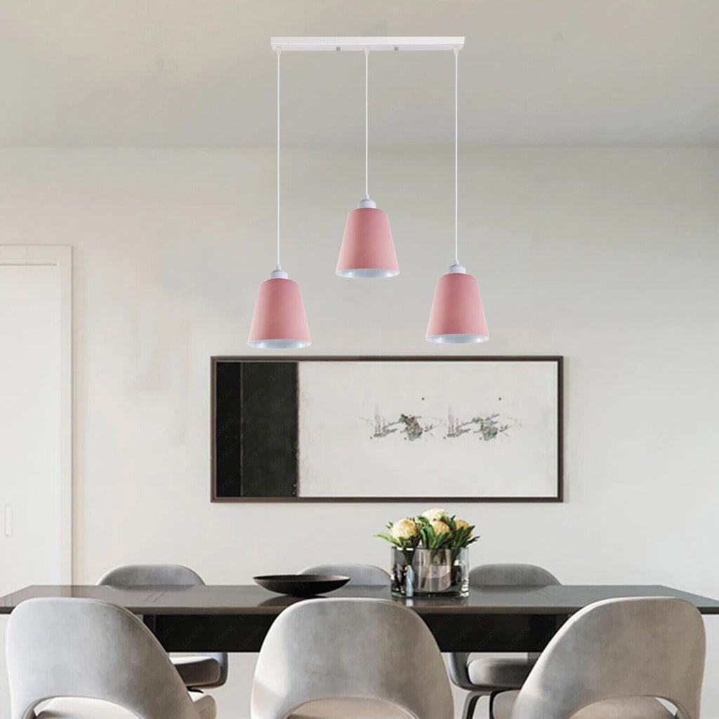 Chic 3-Way Retro Pendant Light Cluster with Adjustable E27 Shades