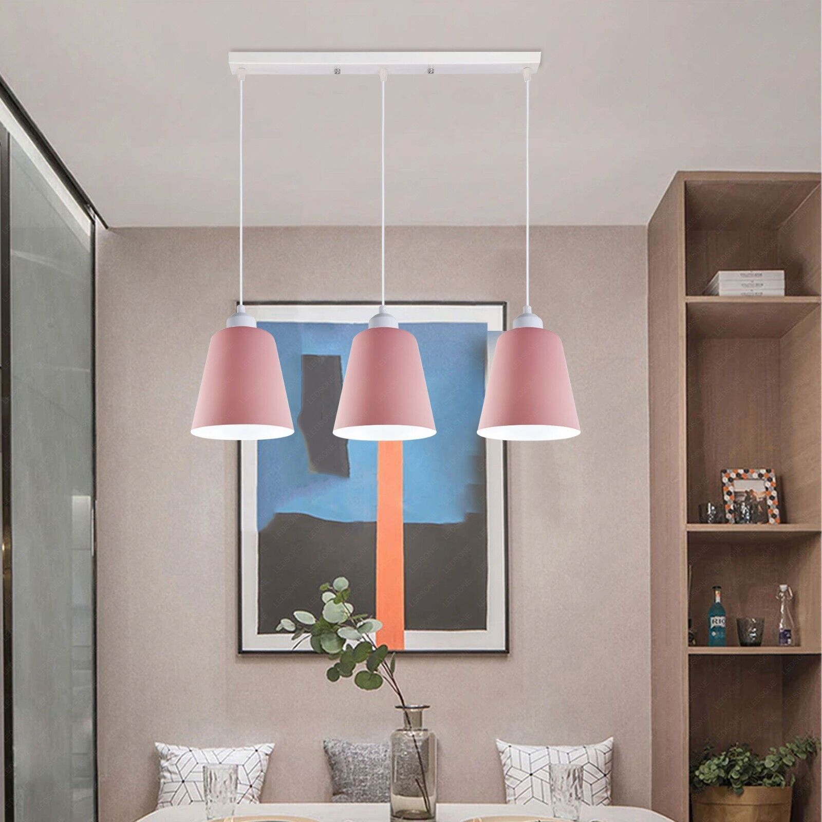 Chic 3-Way Retro Pendant Light Cluster with Adjustable E27 Shades