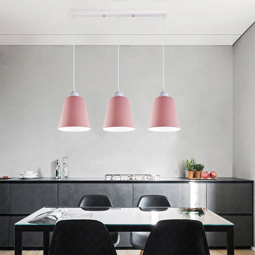 Chic 3-Way Retro Pendant Light Cluster with Adjustable E27 Shades