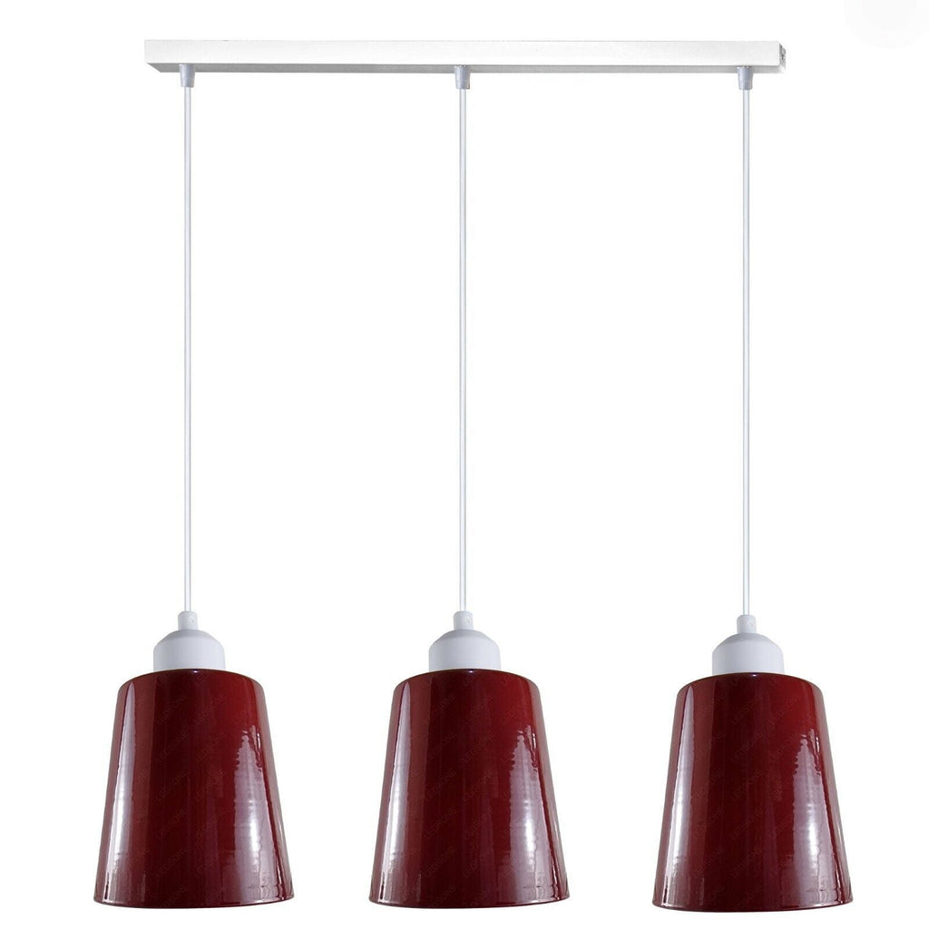 Chic 3-Way Retro Pendant Light Cluster with Adjustable E27 Shades