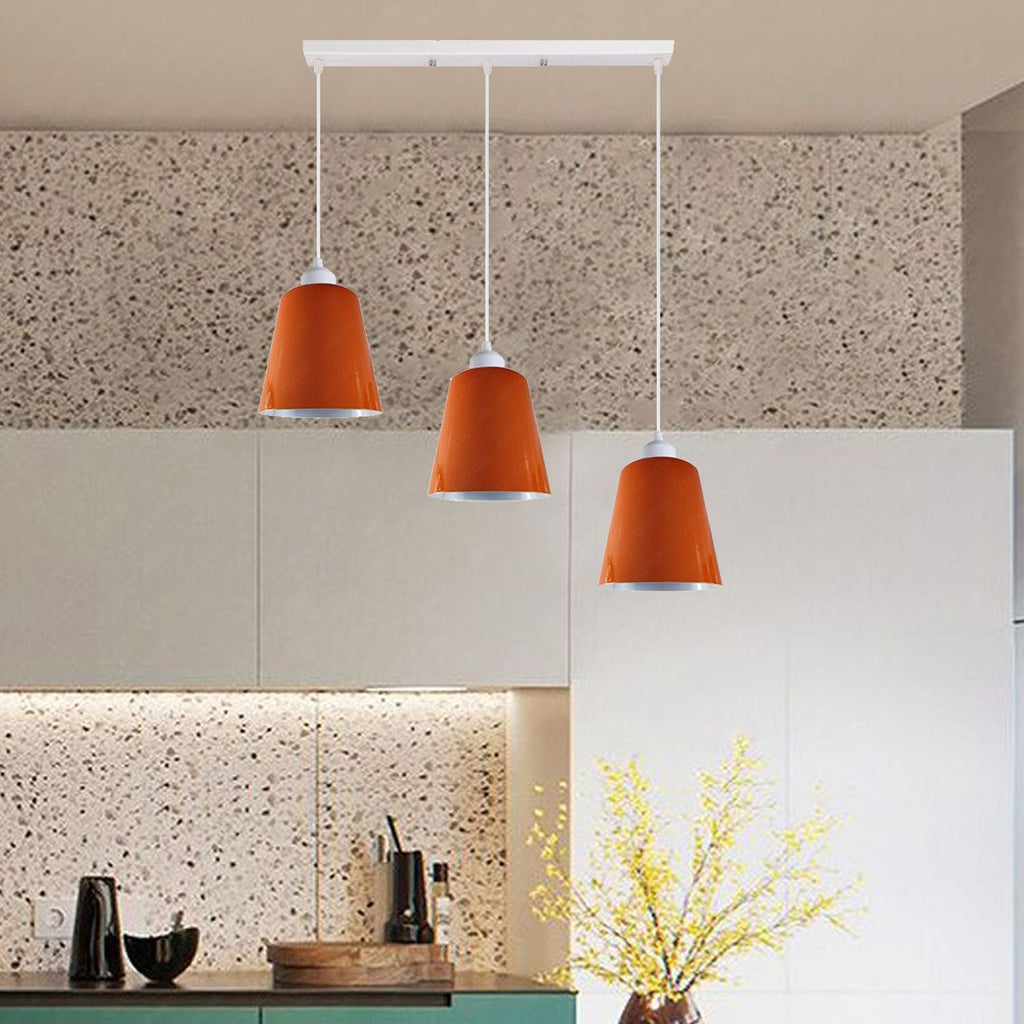 Chic 3-Way Retro Pendant Light Cluster with Adjustable E27 Shades